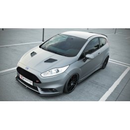 Накладка сплиттер на передний бампер вариант 3 на Ford Fiesta MK7 VII ST рестайл